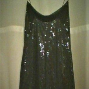 Black and silver cocktail dress